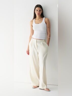 H&M Wide Leg Linen Pants Size 12